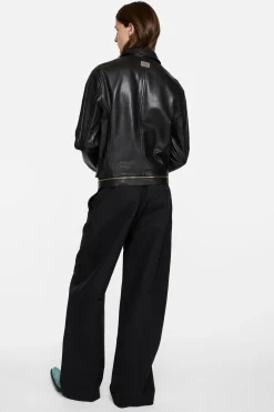 Satin trousers