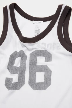 Sheer logo tank top