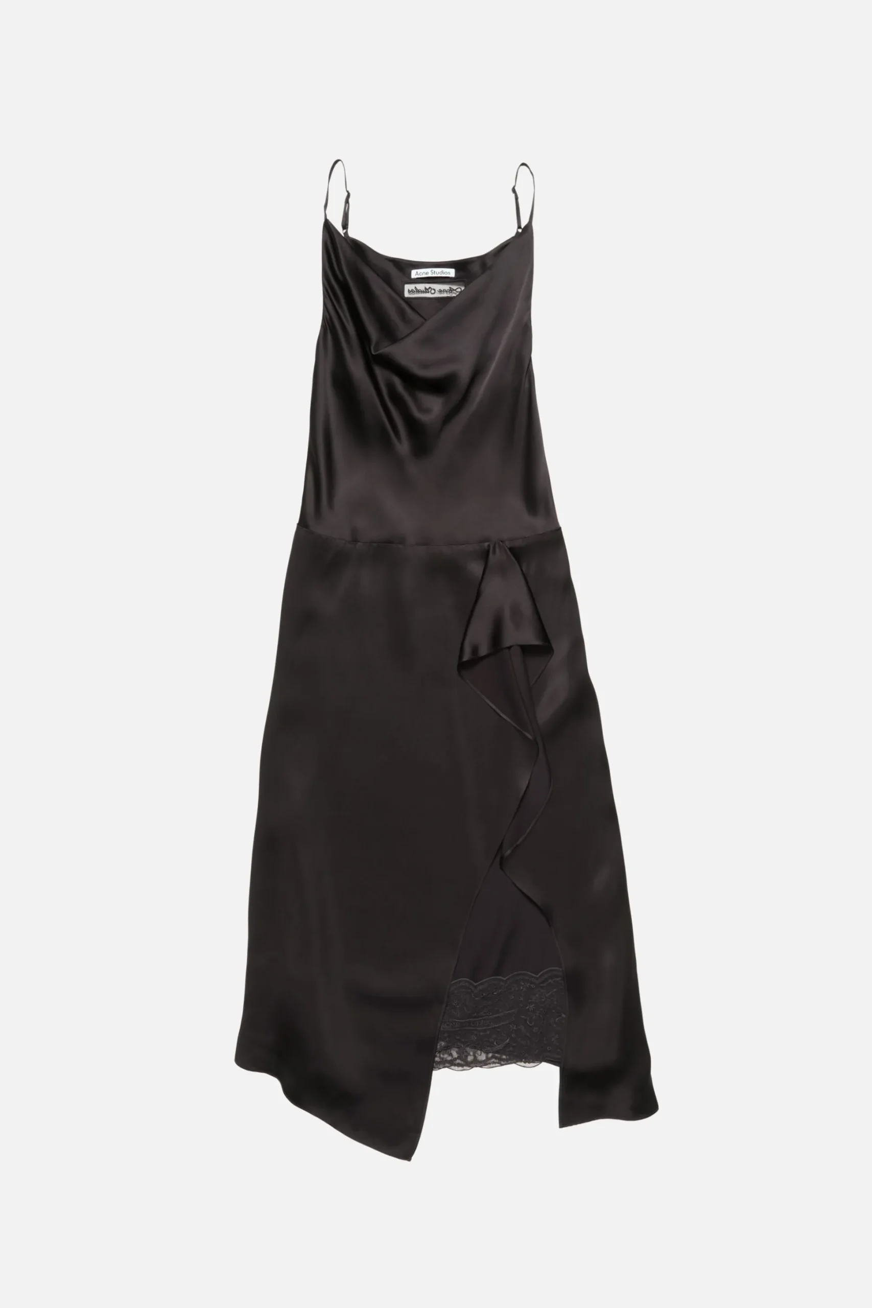 Shiny satin slip dress