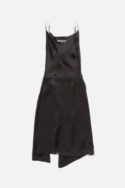 Shiny satin slip dress