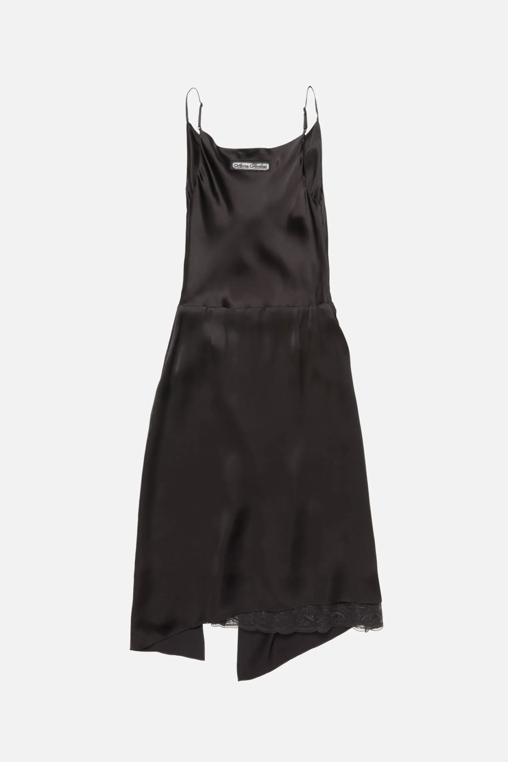 Shiny satin slip dress