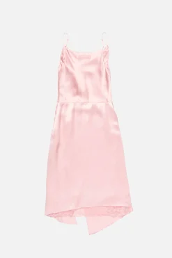 Shiny satin slip dress