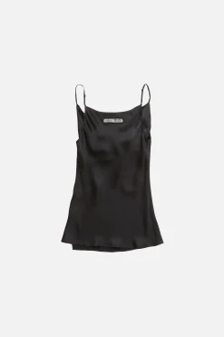 Shiny satin tank top