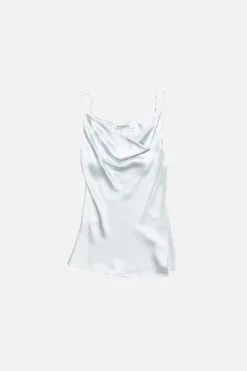 Shiny satin tank top
