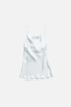 Shiny satin tank top