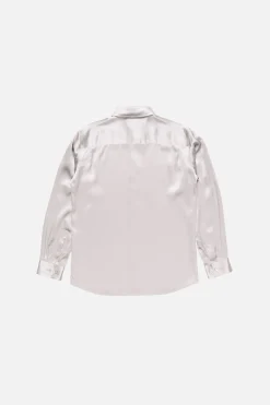 Silk blouse with logo