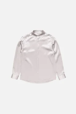 Silk blouse with logo