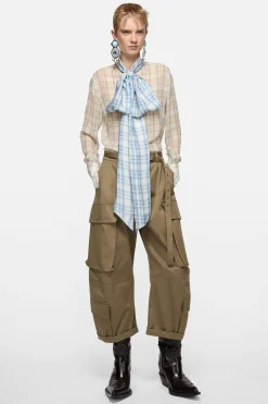 Silk blouse with scarf