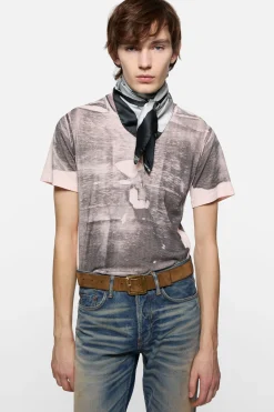Silk collage scarf