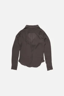 Silk cowl‑neck blouse