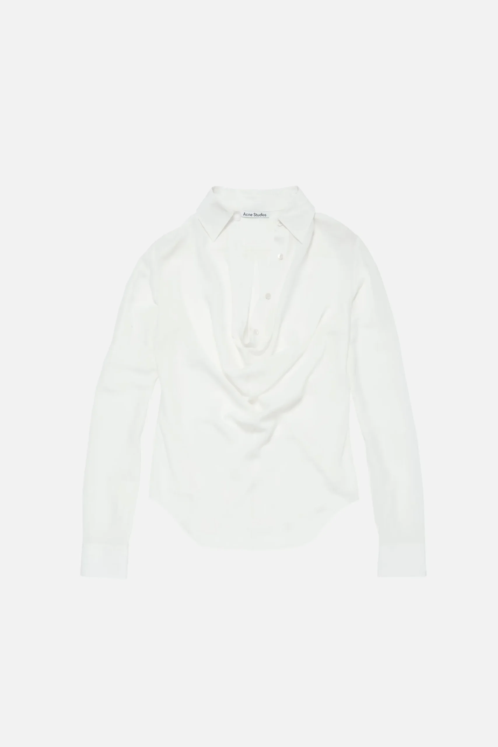 Silk cowl‑neck blouse