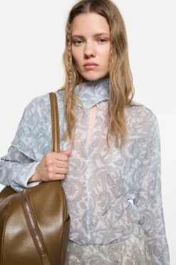 Silk paisley blouse