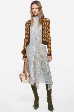 Silk paisley skirt