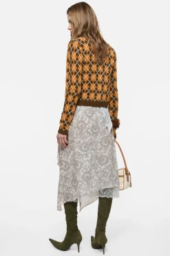 Silk paisley skirt