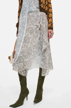Silk paisley skirt
