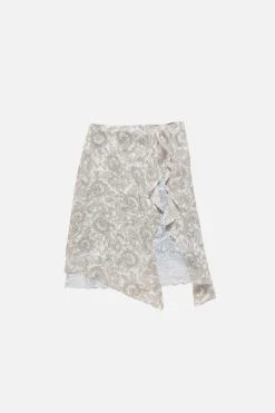 Silk paisley skirt