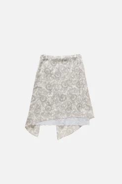 Silk paisley skirt