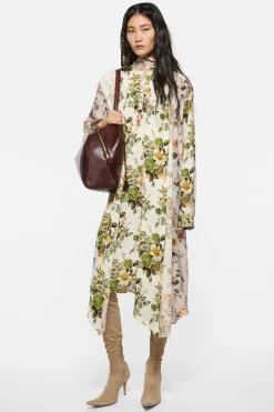Silk shirt dress