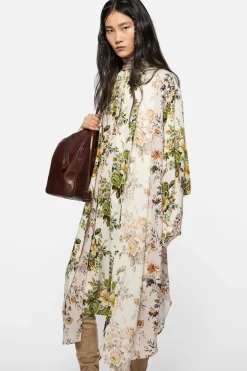 Silk shirt dress