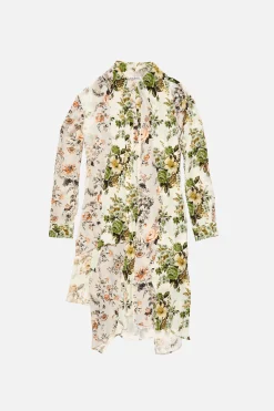 Silk shirt dress