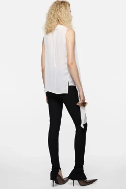 Silk sleeveless blouse