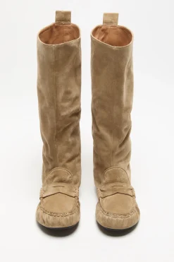 Slouch saddle boots