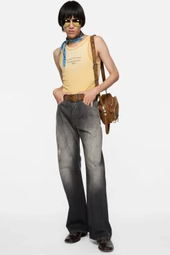 Sprayed logo tank top