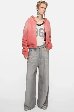 Sprayed zip hoodie