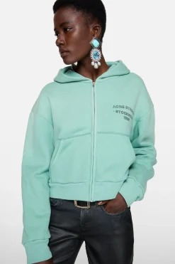 Sprayed zip hoodie
