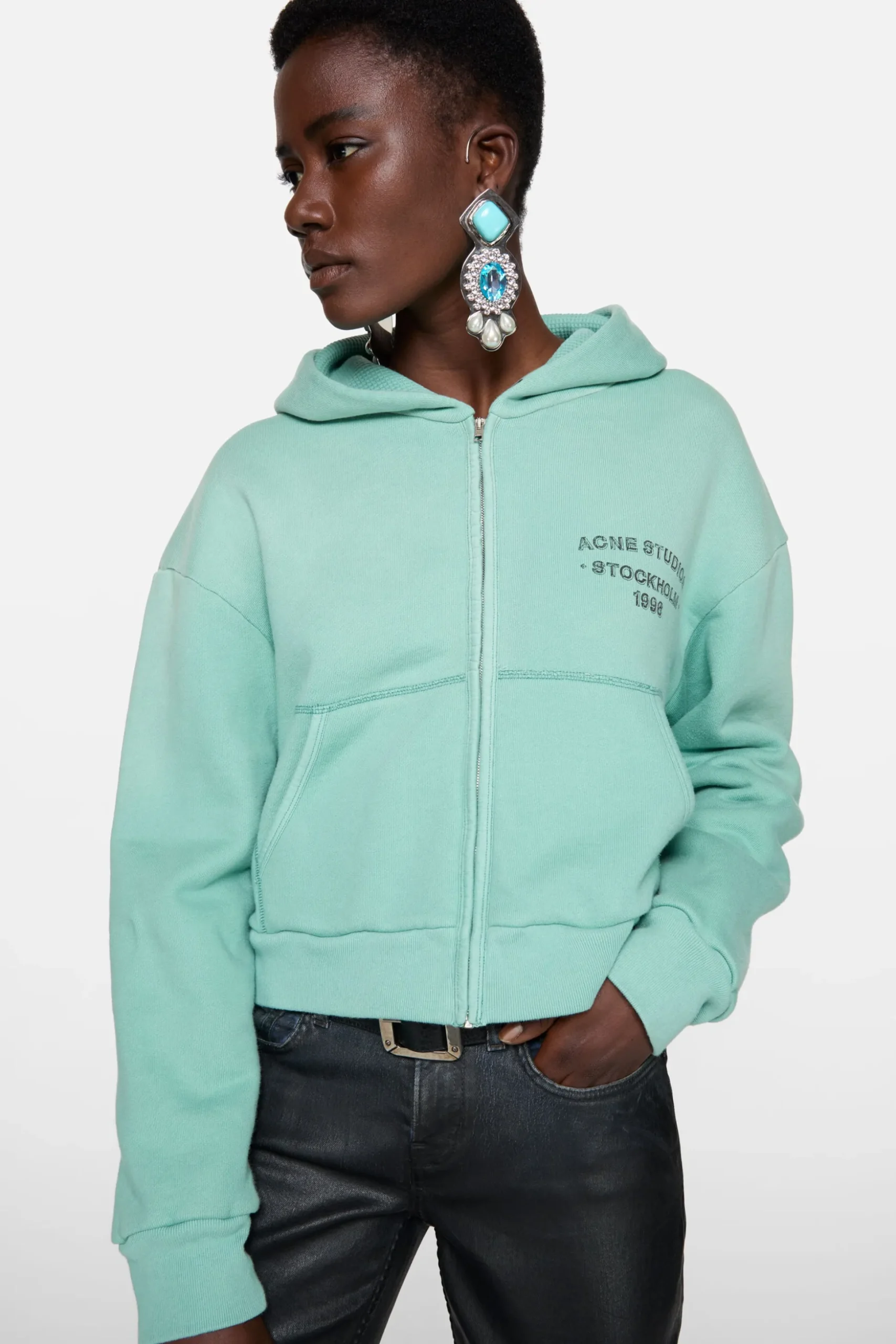 Sprayed zip hoodie