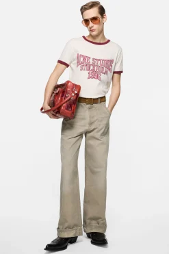 Stained twill trousers