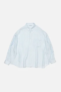 Striped button-up shirt