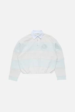 Striped polo sweatshirt