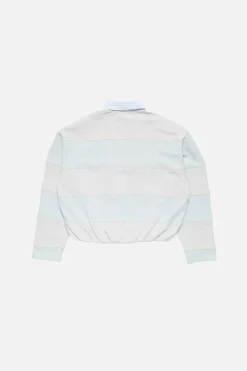 Striped polo sweatshirt