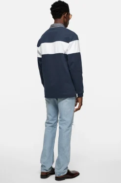 Striped polo sweatshirt