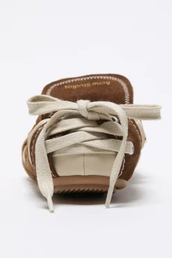 Suede lace-up shoes