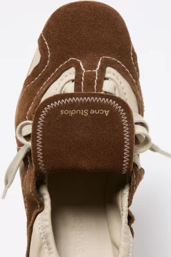 Suede lace-up shoes