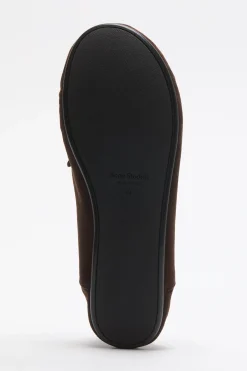 Suede saddle loafers