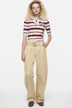 Twill trousers with belt
