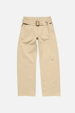 Twill trousers with belt