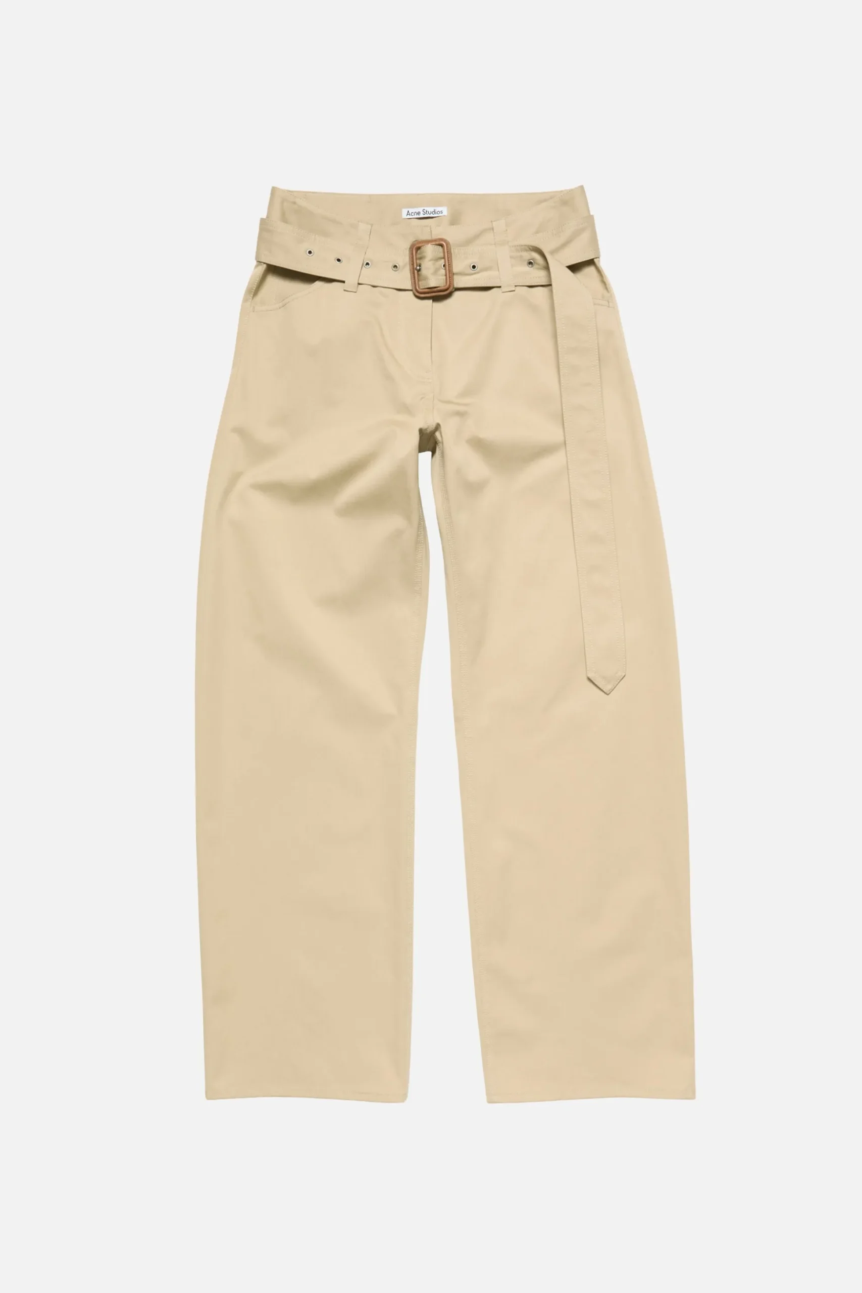 Twill trousers with belt