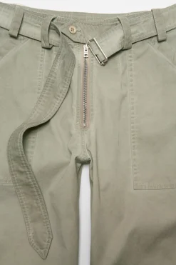 Twill trousers with belt