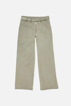 Twill trousers with belt