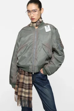 Washed bomber jacket