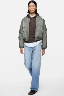 Washed bomber jacket