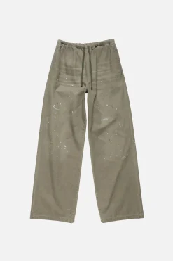 Washed cotton trousers