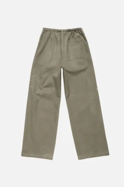 Washed cotton trousers