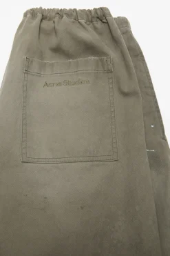 Washed cotton trousers