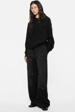 Washed cotton trousers