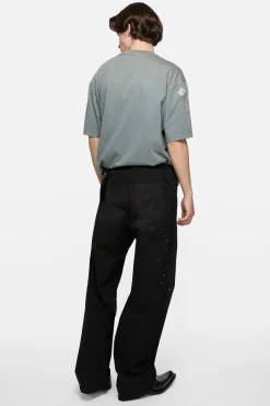 Washed cotton trousers
